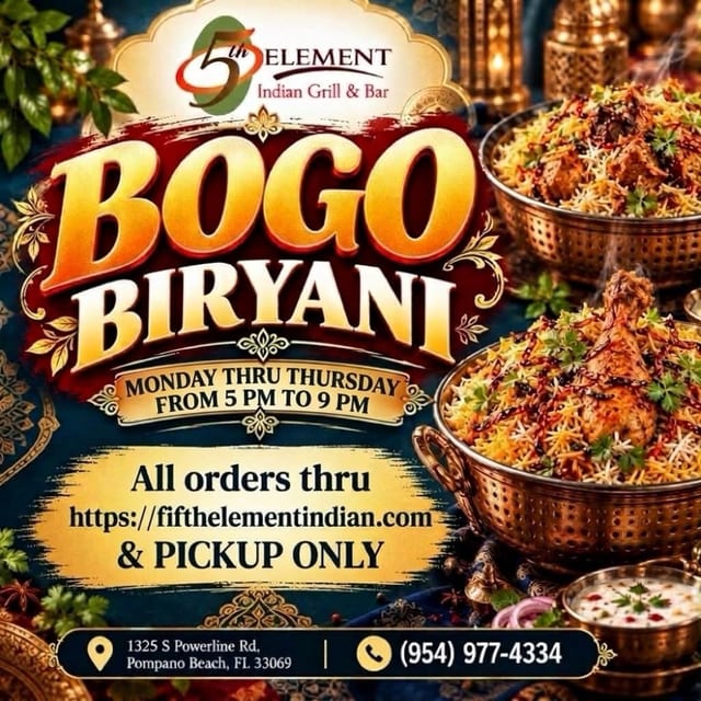 Buy One, Get One FREE Biryani