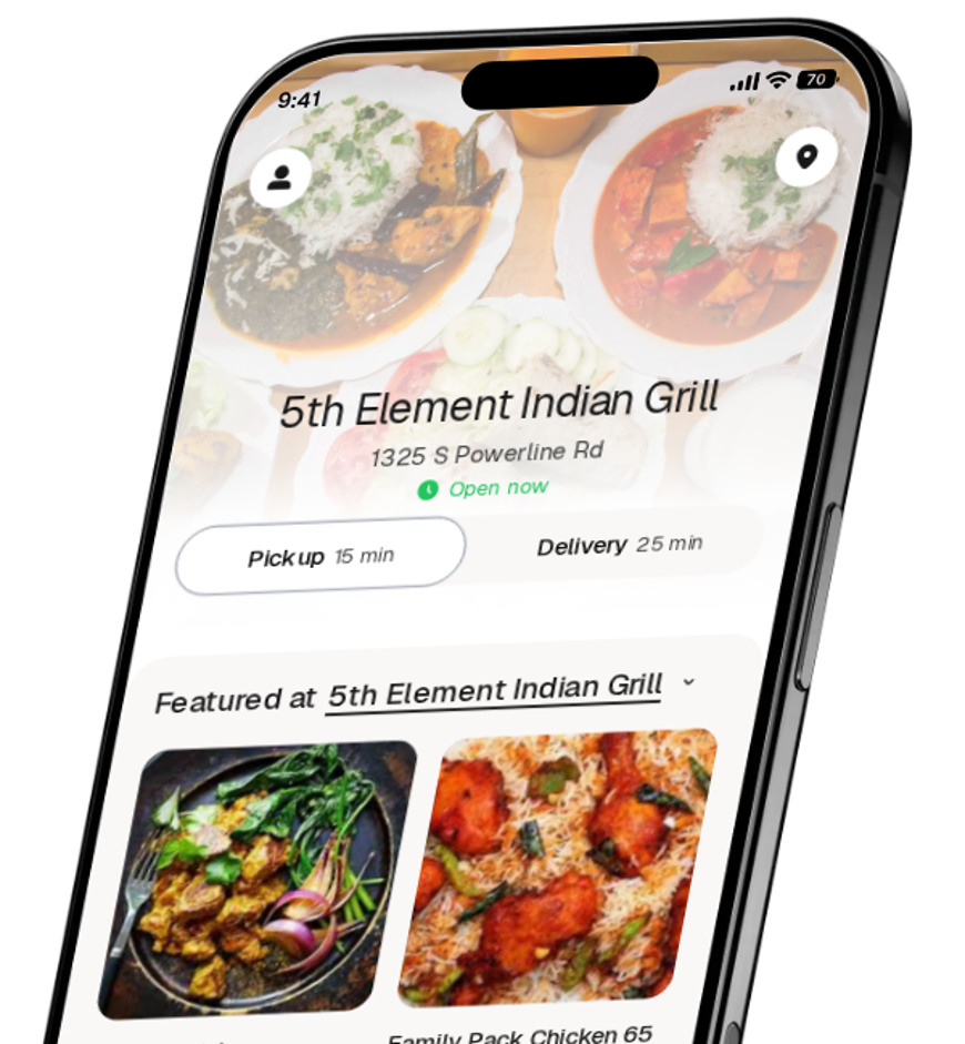 5th Element Indian Grill app preview